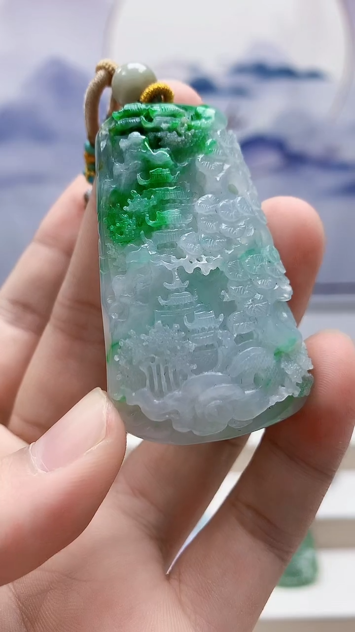 未镶嵌定制翡翠4917bb-毛货挂件84