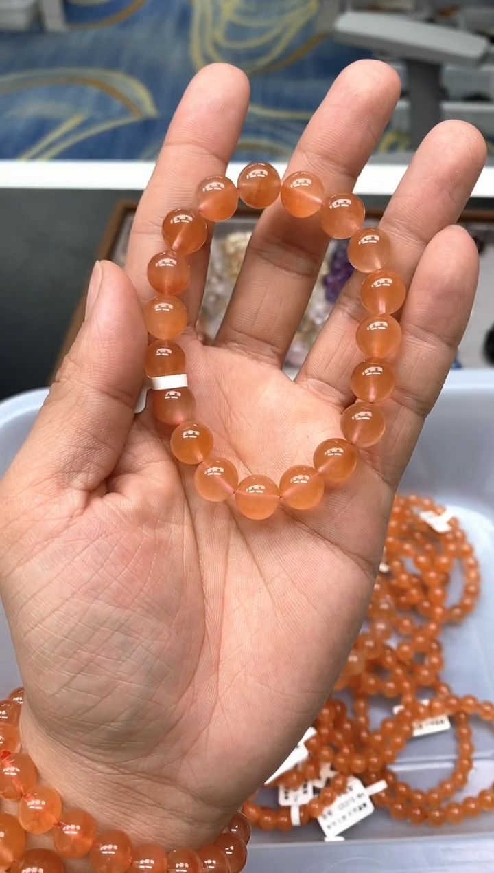 未镶嵌手串水晶11红兔毛10mm