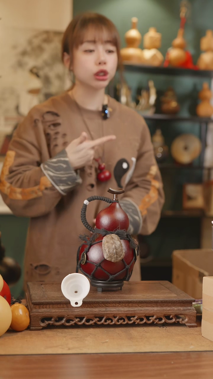 【闪购商品】253号精品天然大漆工艺防渗内胆酒葫芦~