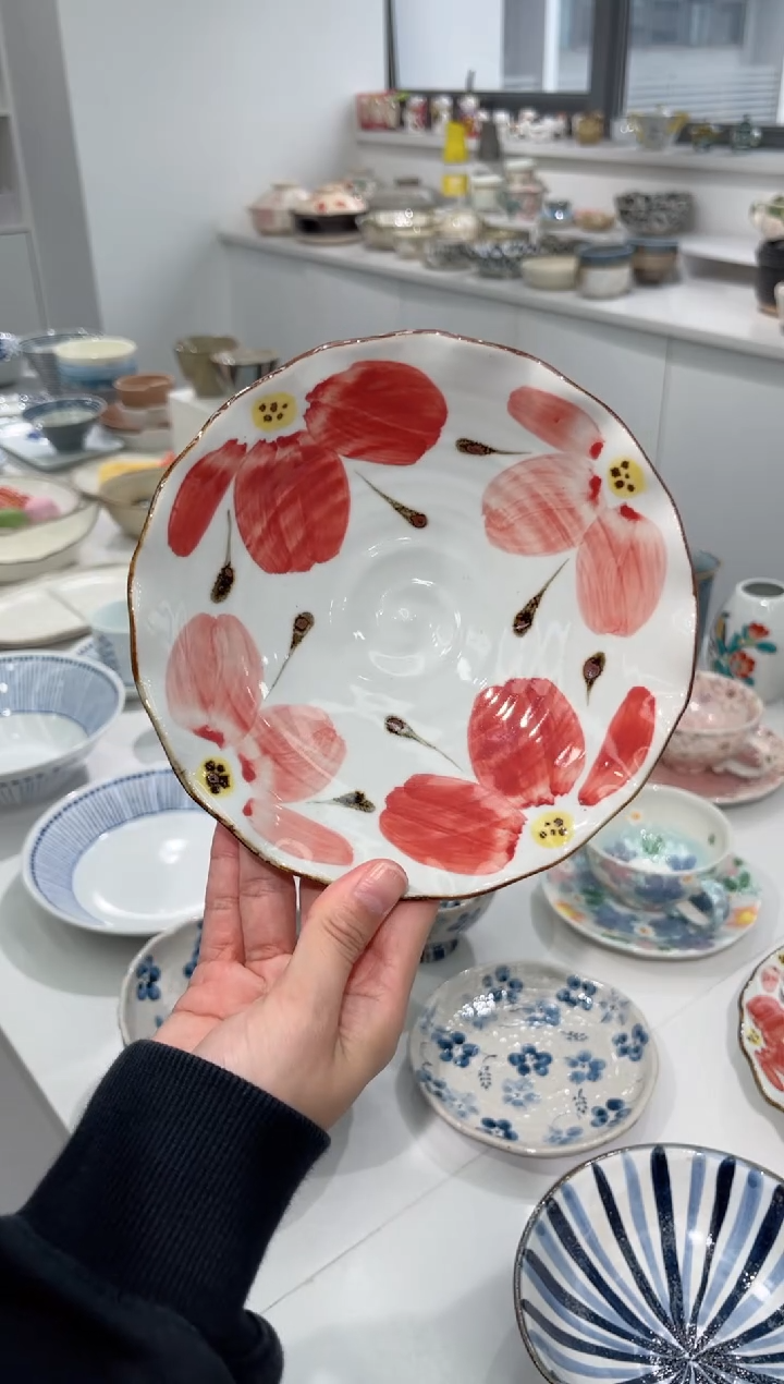 【闪购商品】瓷片福利红花圆盘