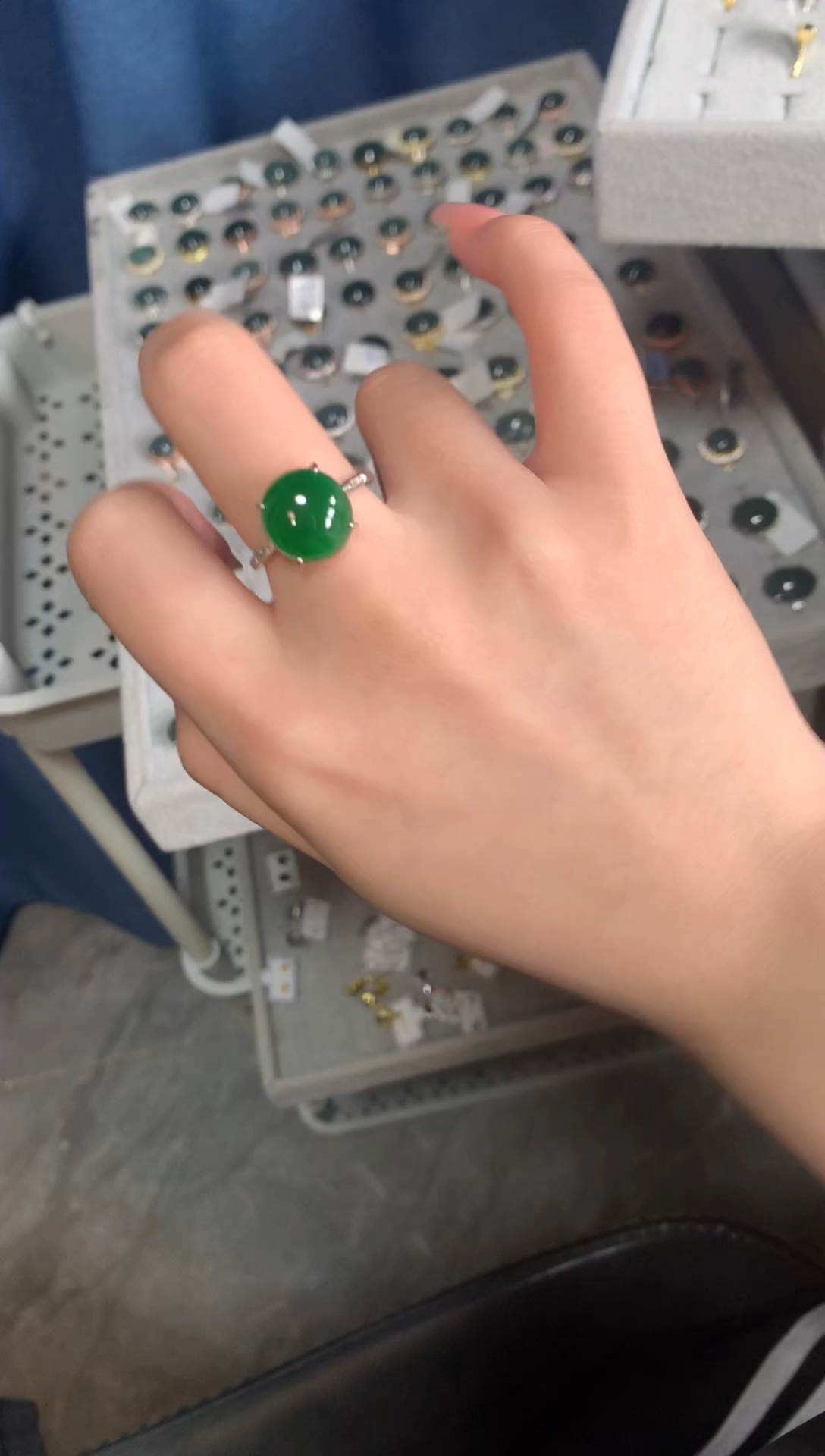 【闪购商品】翡翠戒指银S925镶嵌51241