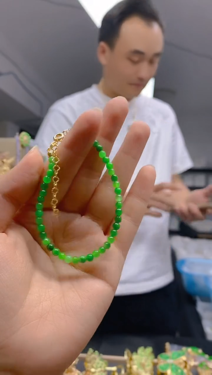 【闪购商品】翡翠耳饰合金0212翡翠手链