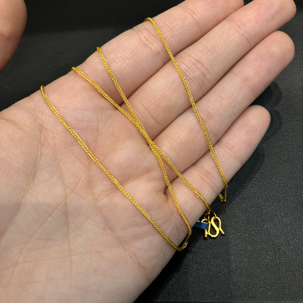 放心黄金店 足金999项链3.39-1.85克【货号70】(1号货）