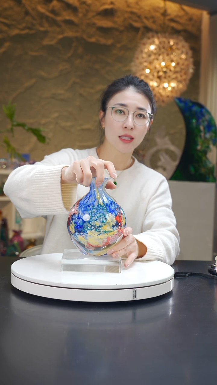 手工艺品琉璃莫奈花园系列香薰瓶