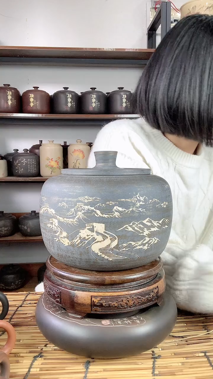 【闪购商品】罐手磨彩填醒茶罐