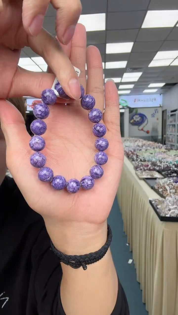 未镶嵌查罗石手串2-紫龙晶12m(多样性发其一）