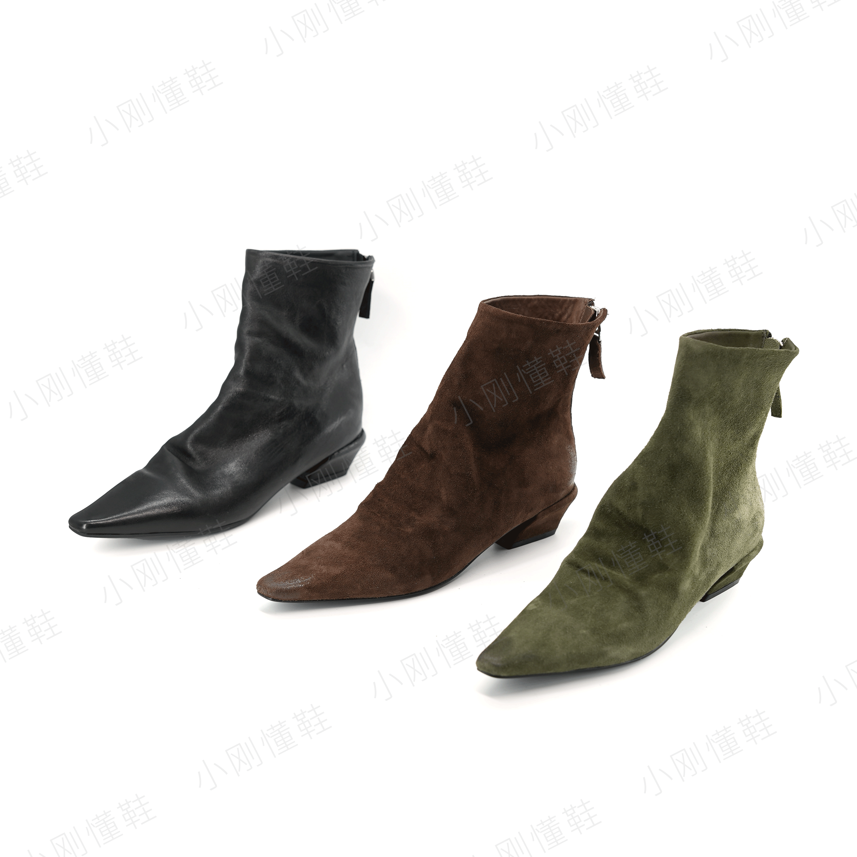 【小刚懂鞋】2025秋冬款小众高级感真皮堆堆靴中筒时装女靴7188-A