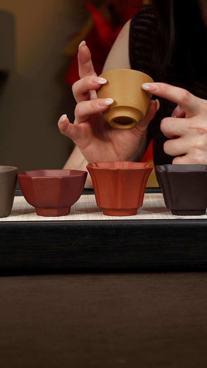 茶壶紫砂【P002】五福临门杯