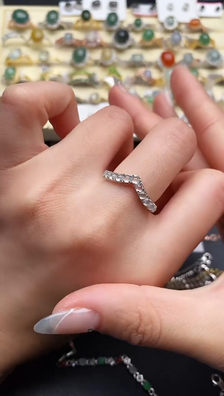 【闪购商品】翡翠戒指银S925镶嵌111111111+2