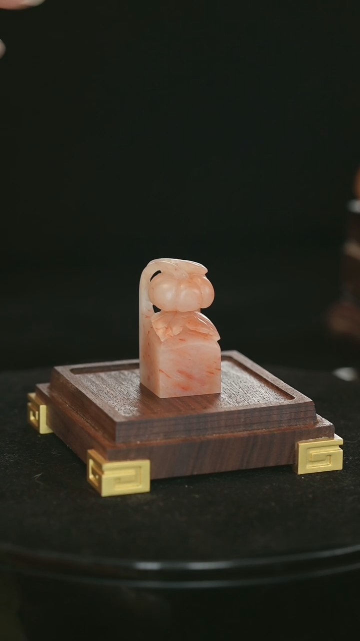 【闪购商品】寿山石桃花水冻南瓜多子多福2*2*4