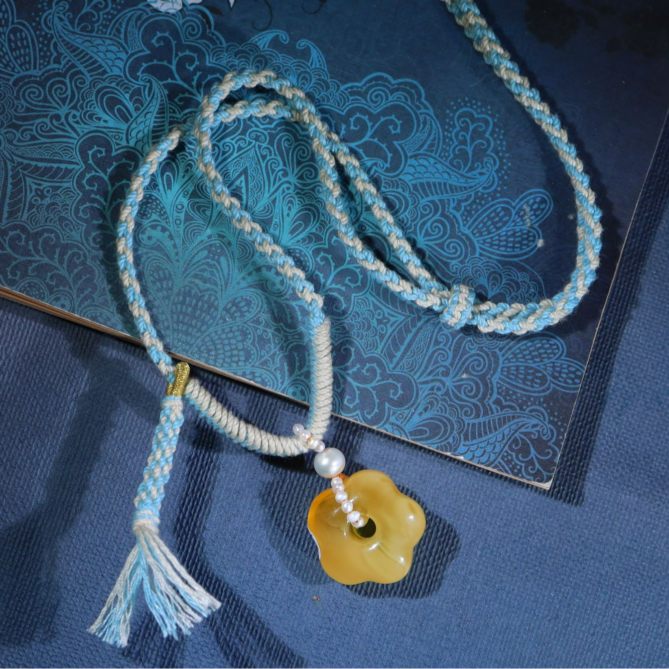 天然俄料蜜糖红有钱花原创编织套装（抖音基地发货，带证书）