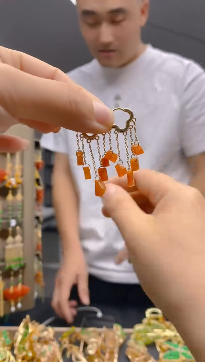 【闪购商品】翡翠耳饰合金206翡翠耳包