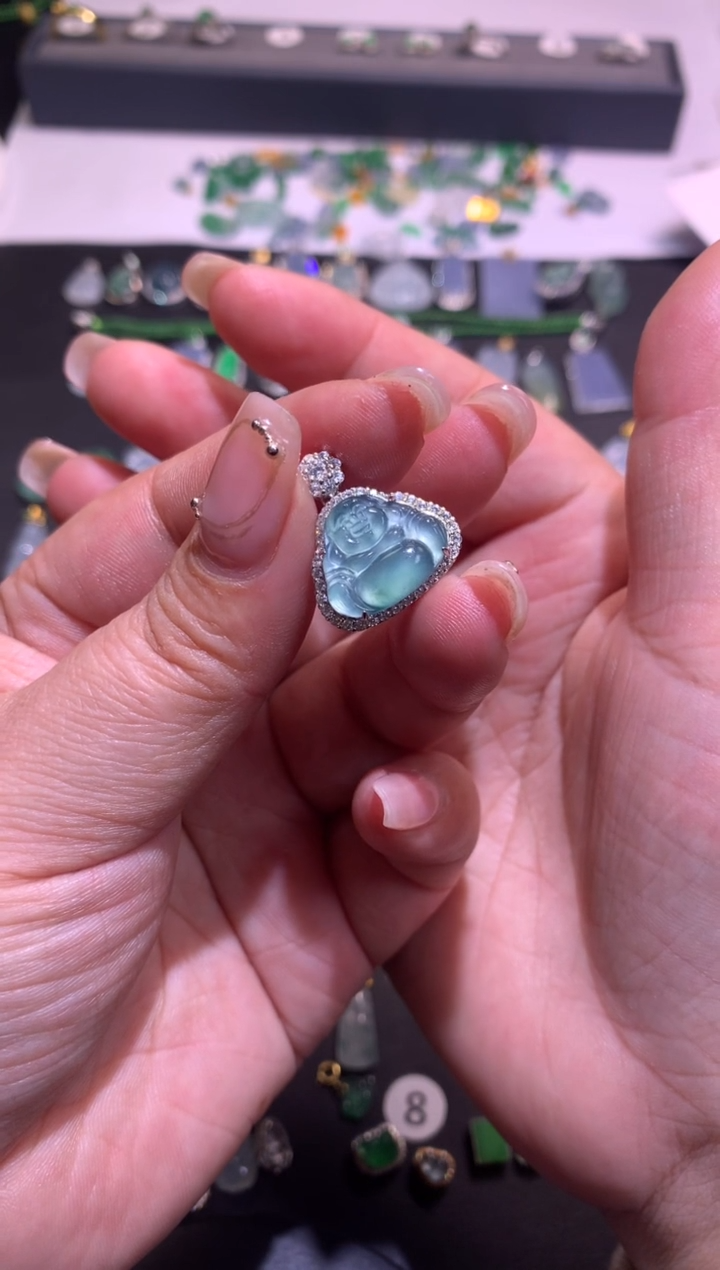 【闪购商品】翡翠吊坠(不含链)银S925镶嵌1