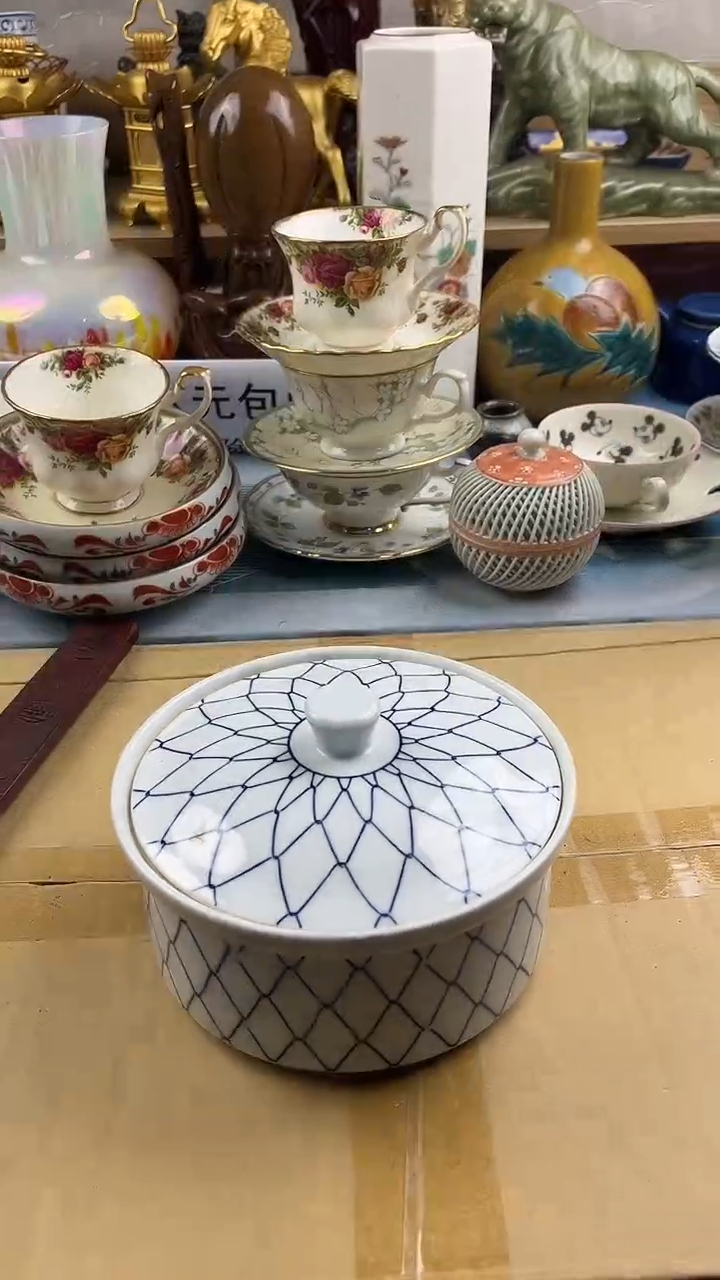 瓷片茶英歌瓷器满28包邮