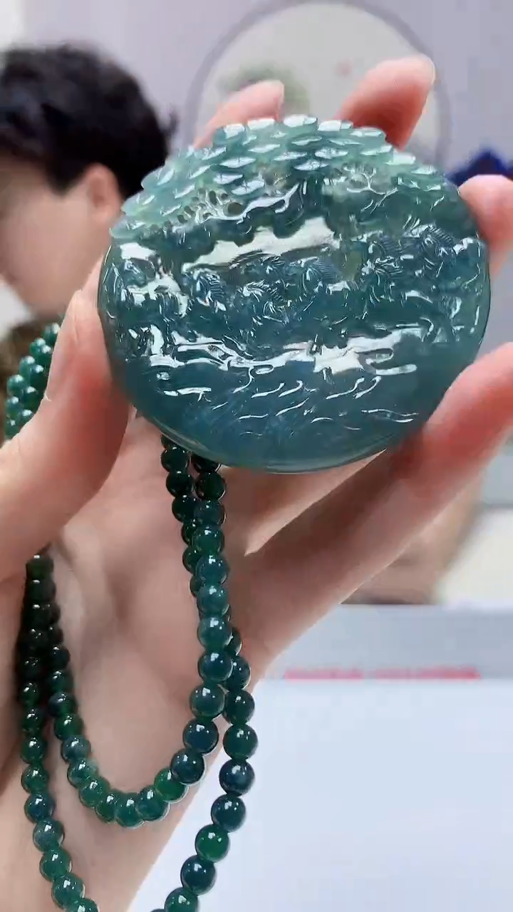 【闪购商品】定制翡翠未镶嵌4688zm-毛货挂件马牌371