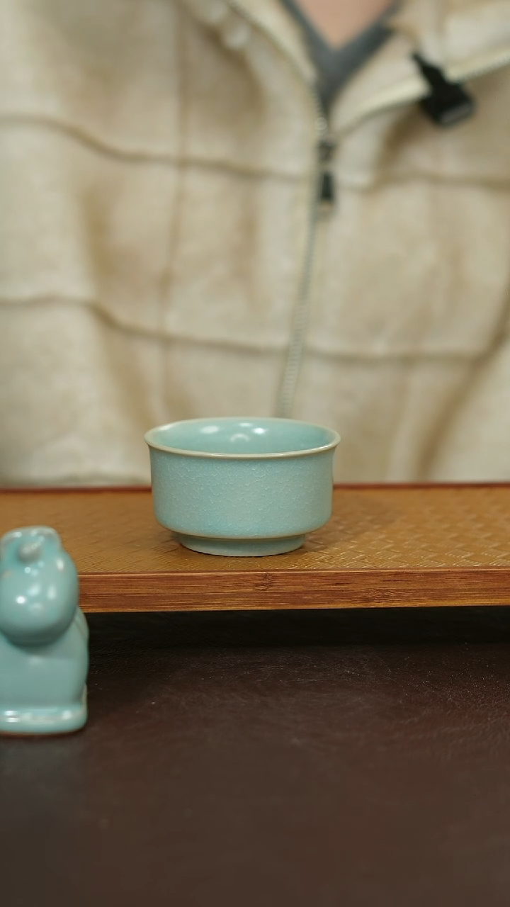 摆件瓷原矿原釉汝宋汝瓷 福利杯
