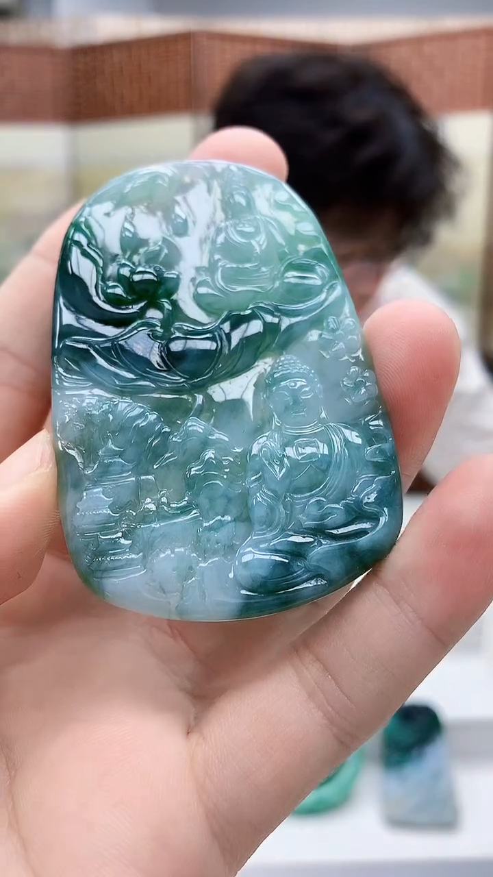 未镶嵌定制翡翠4688bb-毛货挂件43