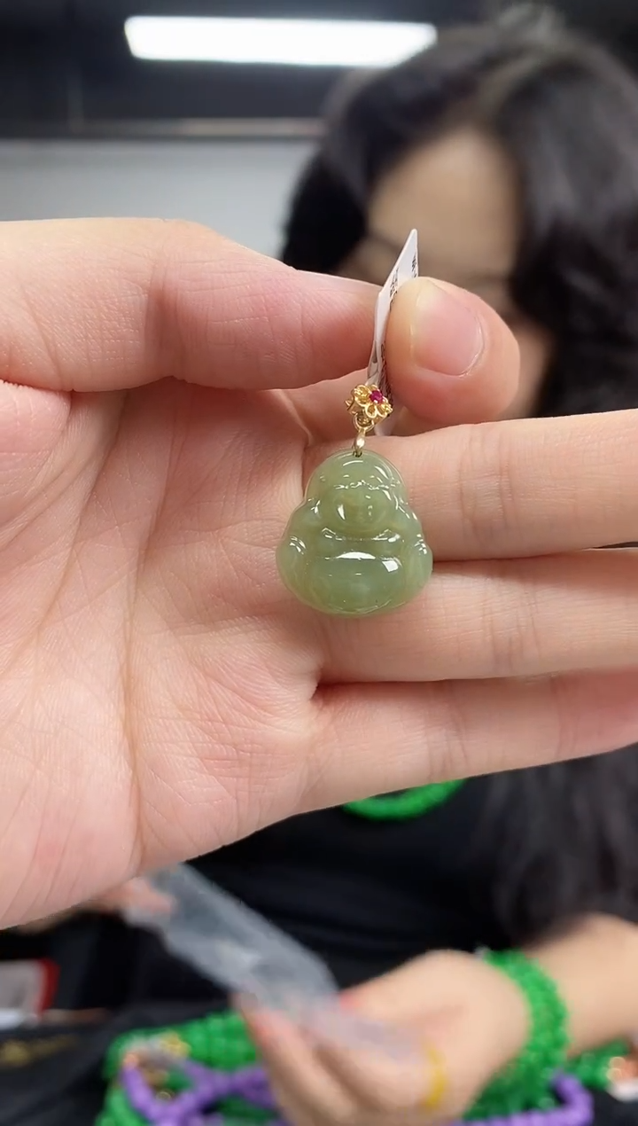 和田玉银S925镶嵌吊坠(不含链)闪购链接 多样性发其一颜色微差