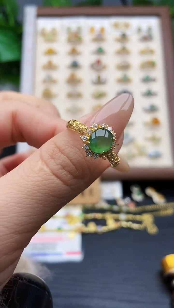 银S925镶嵌戒指翡翠02