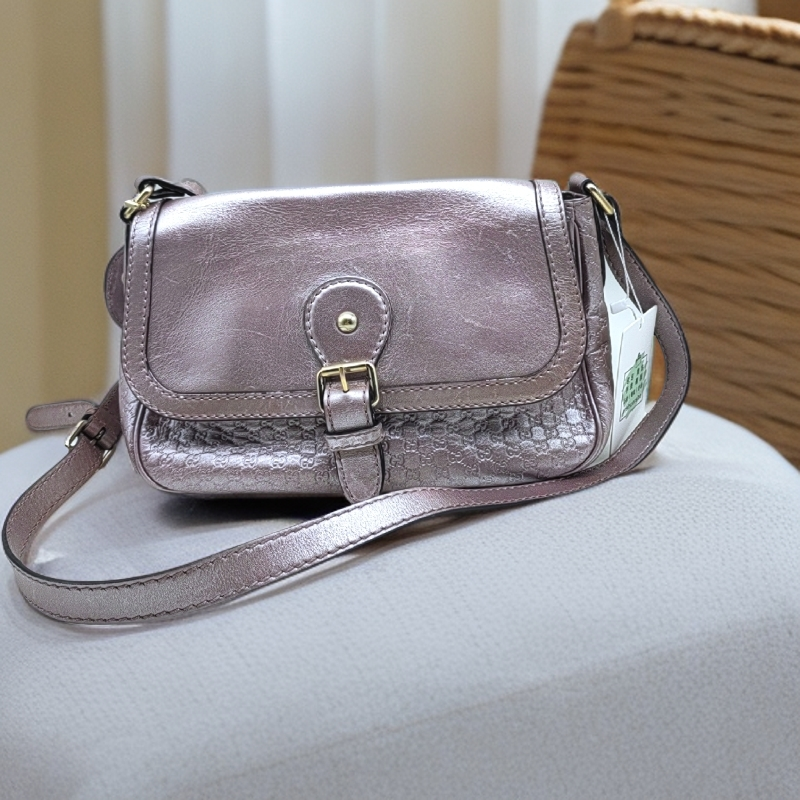95新 GUCCI/古驰  粉色斜挎包 1802 4712  
