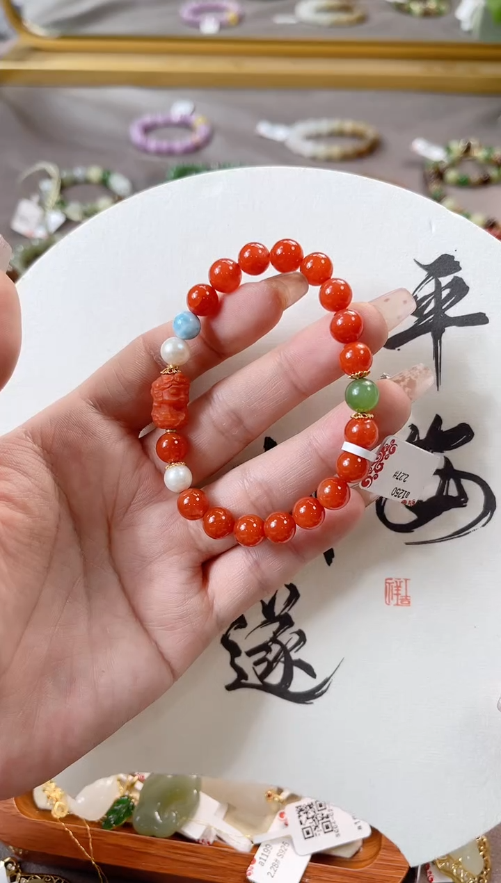 【闪购商品】南红玛瑙手链未镶嵌cs