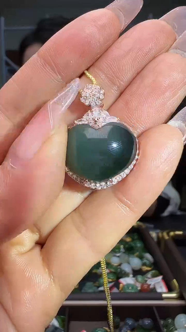 颈饰银S925镶嵌和田玉（多样性发货.发其一)12.26.98