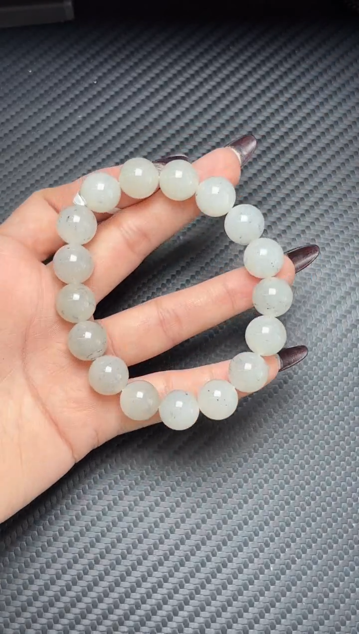未镶嵌手串和田玉和田黑山微色差卡12