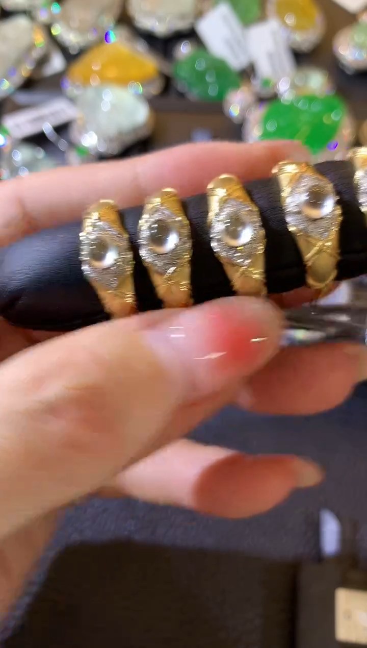 【闪购商品】翡翠戒指18K金镶嵌F31 多样性发货一件