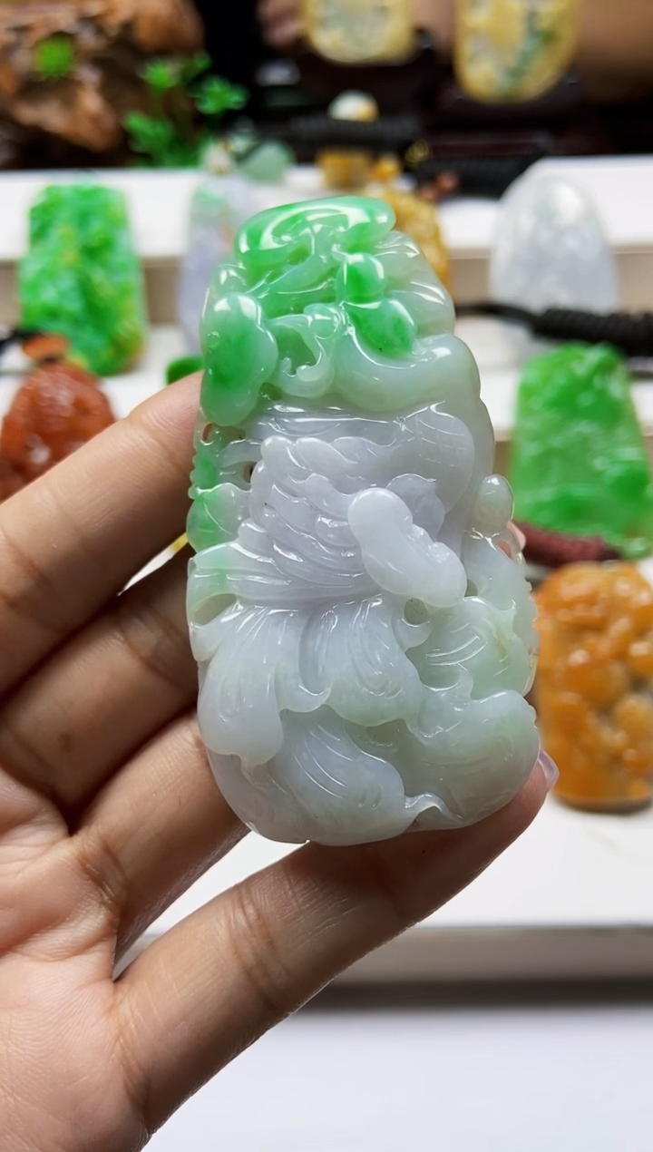 颈饰未镶嵌翡翠明****8翡翠A货