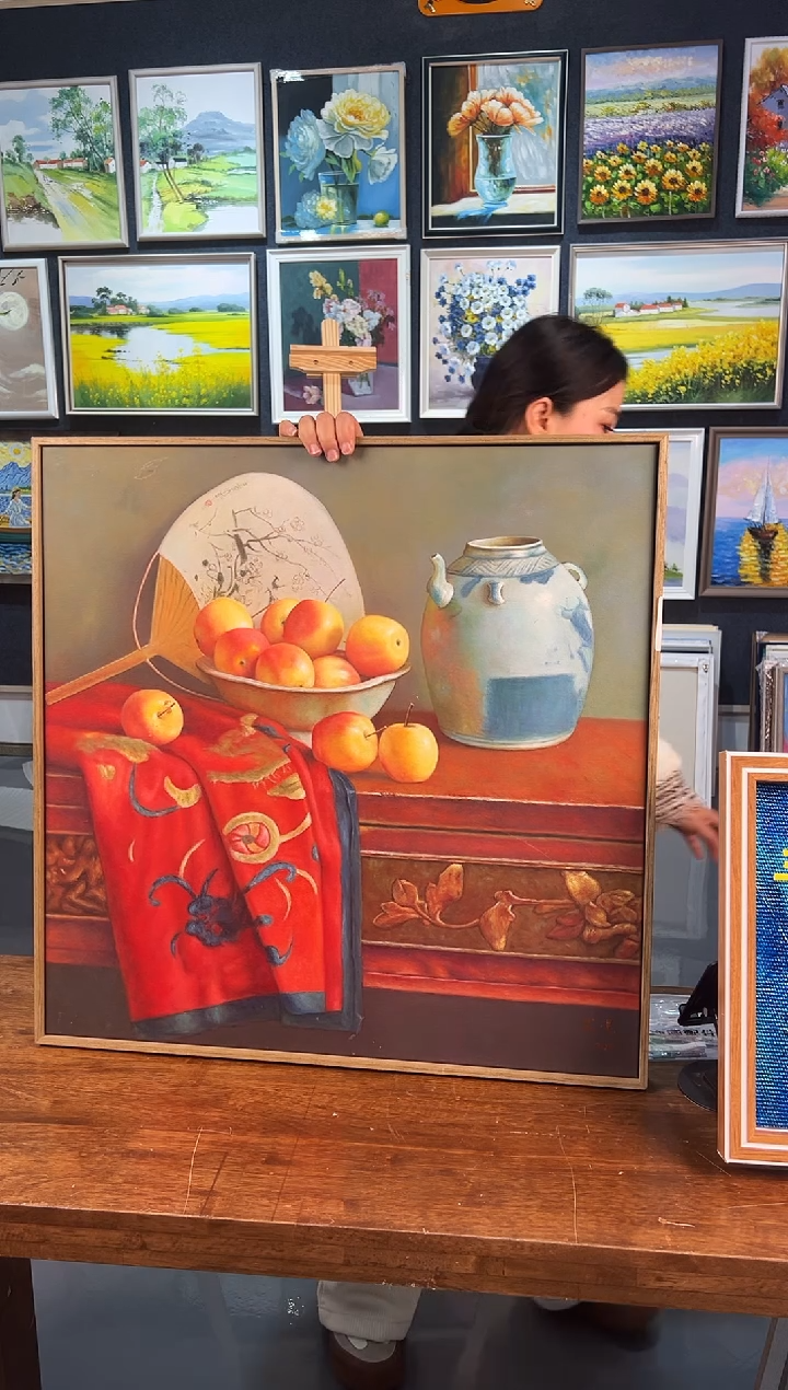 【闪购商品】油画21号 70*70 柿子-手绘油画