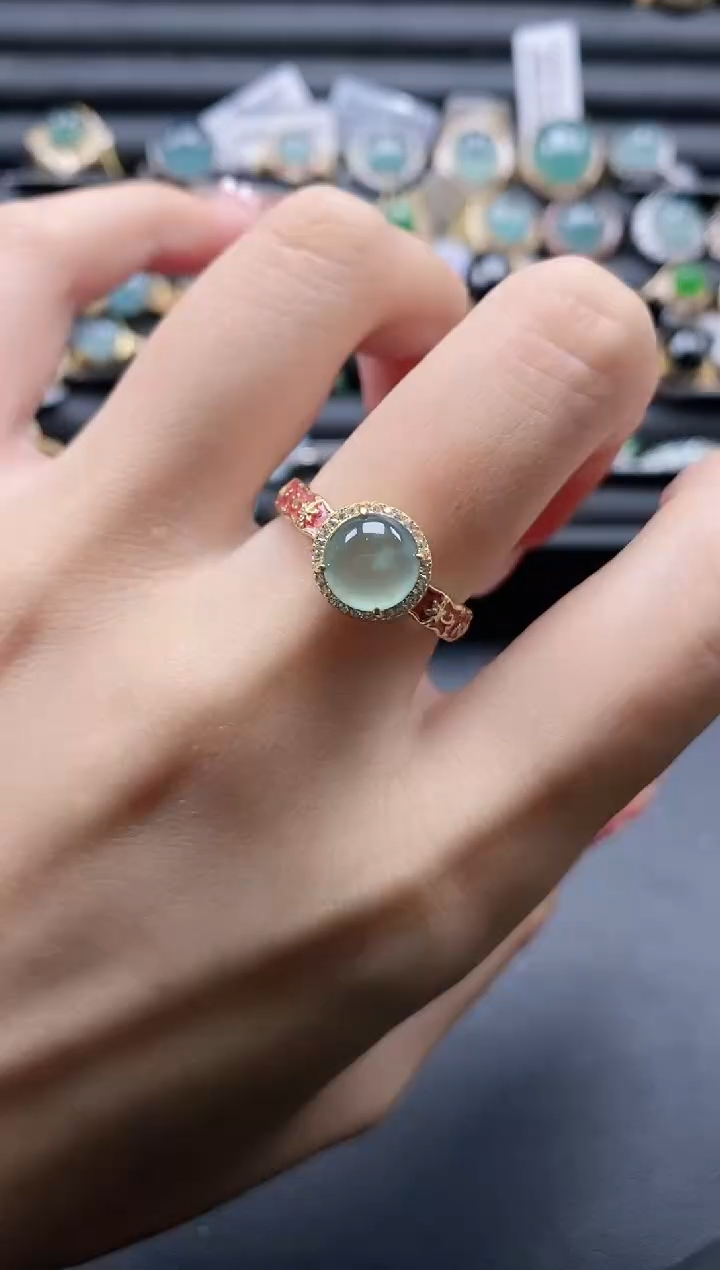 【闪购商品】翡翠戒指银S925镶嵌11111