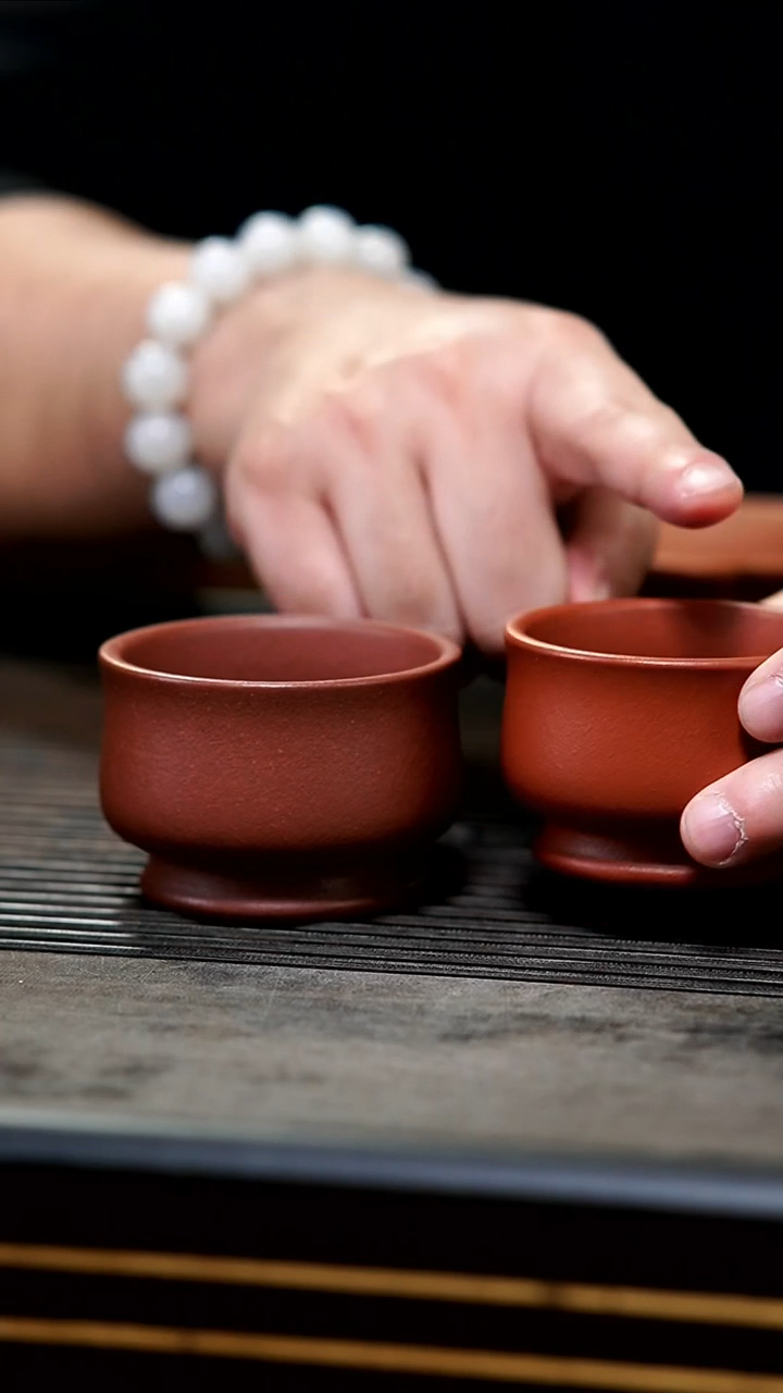 【闪购商品】紫砂茶壶04-双色大韵杯85cc