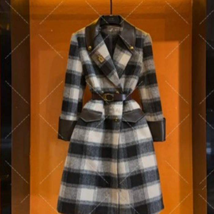 拼接外套女2025秋冬季新款流行时尚显瘦遮肉爆款5059