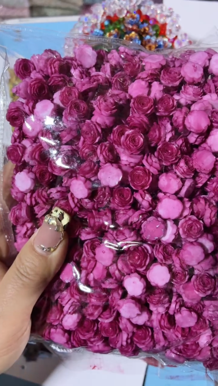 塑料2318-卡12软胶花-火龙果100颗