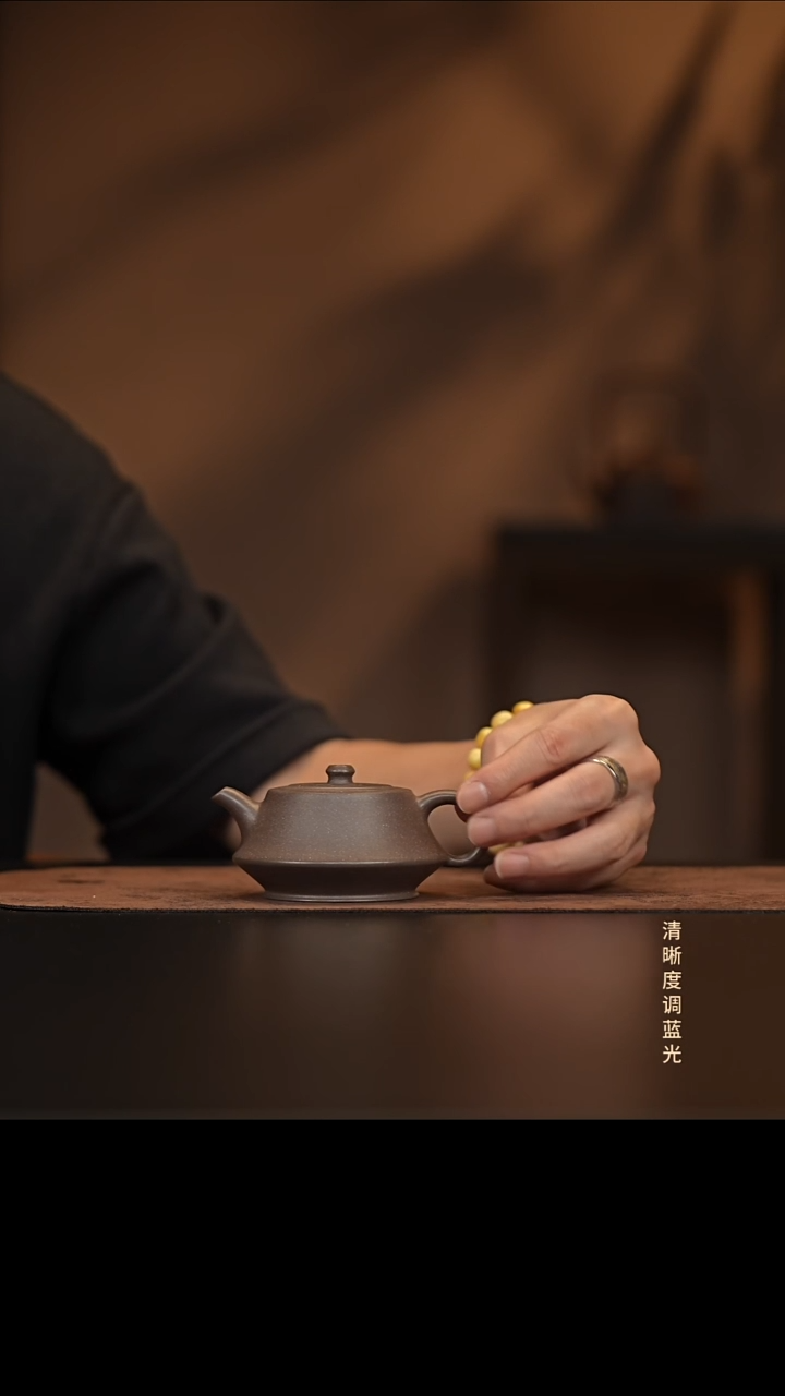 允禾斋  紫砂壶  柱瓢  紫泥 