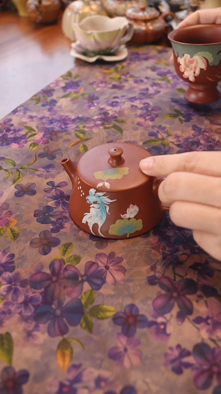 茶壶紫砂荷韵柱础