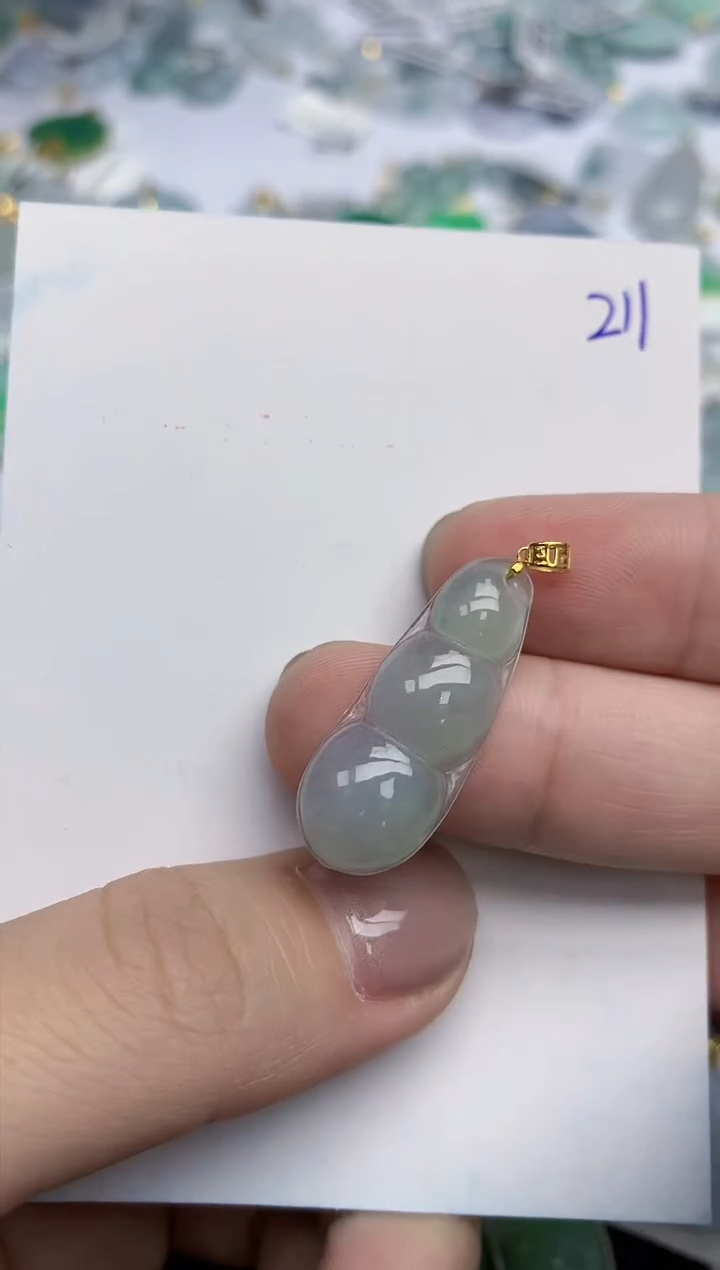 【闪购商品】翡翠颈饰18K金镶嵌天然翡翠A货