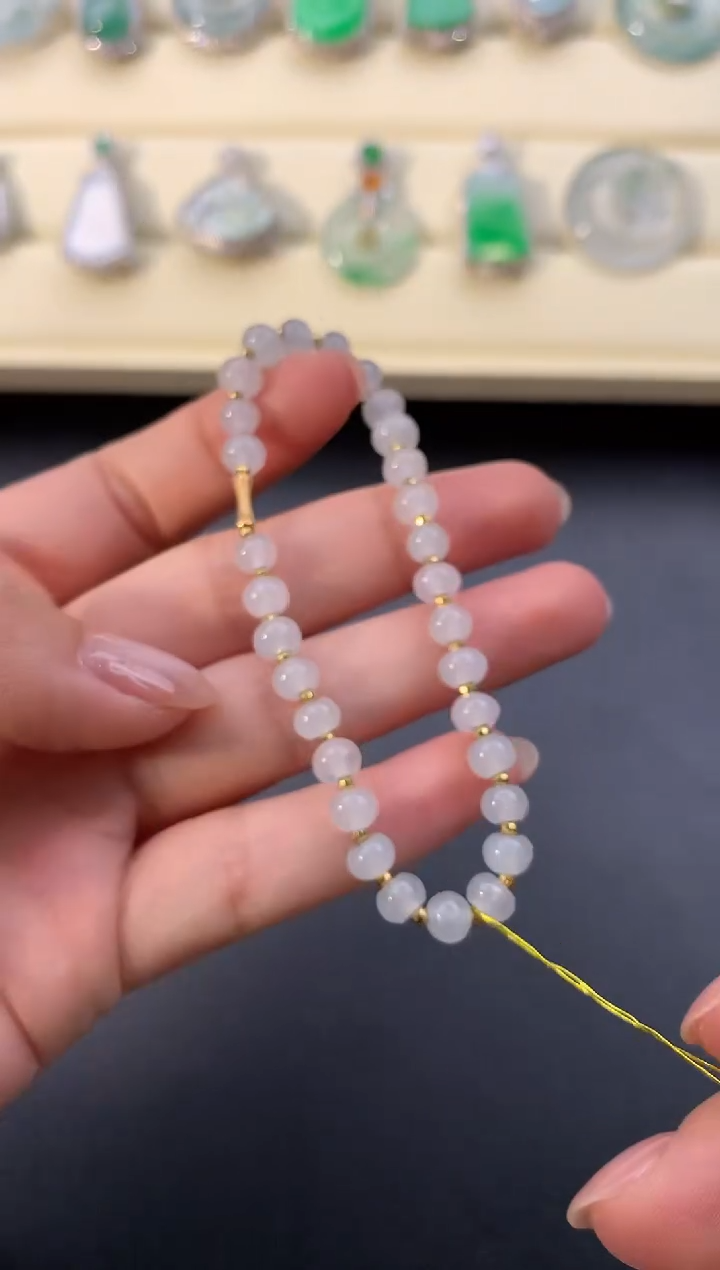 【闪购商品】翡翠颈饰18K金镶嵌W366     