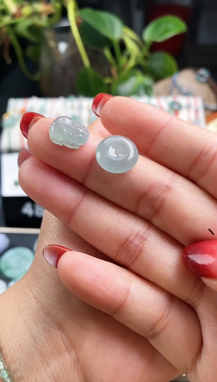 【闪购商品】翡翠戒指未镶嵌貔貅+平安扣