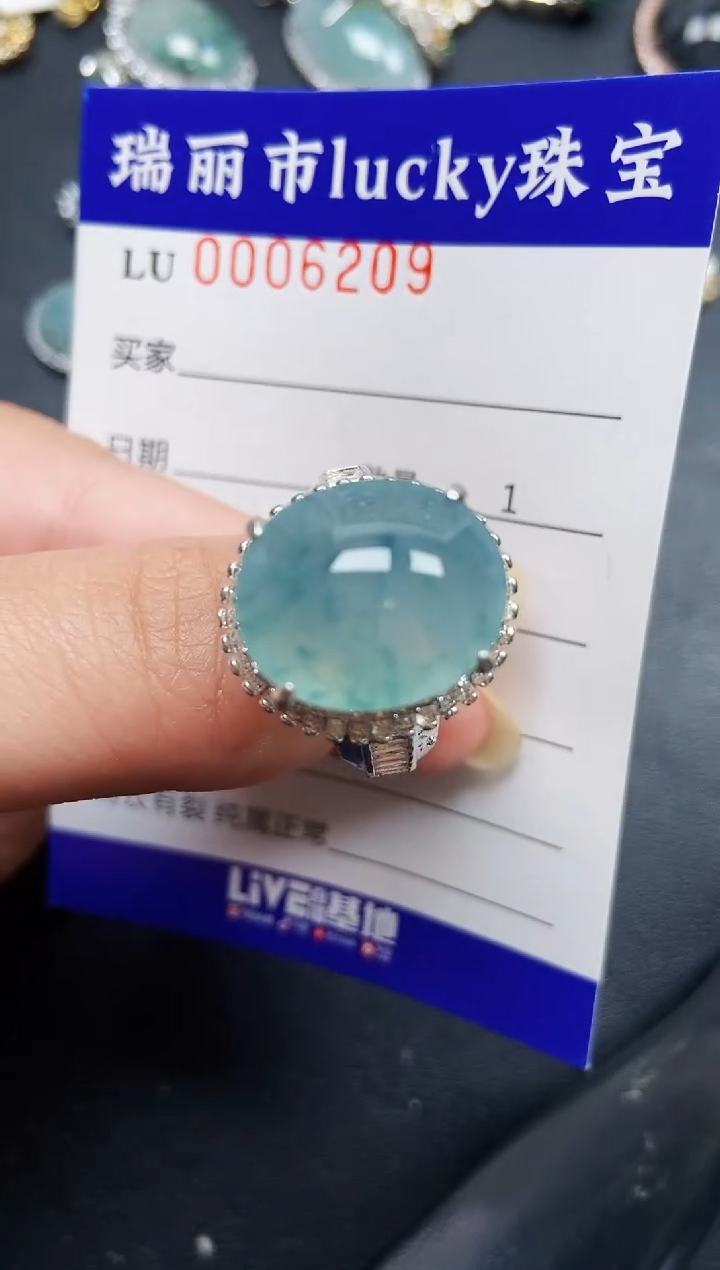 翡翠未镶嵌颈饰6209铜托