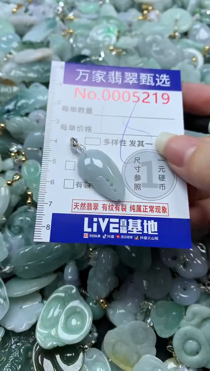 吊坠(不含链)未镶嵌翡翠5219