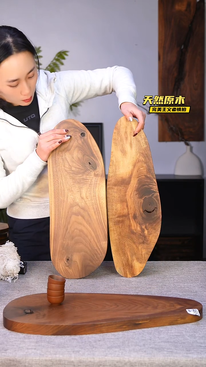 木北美黑胡桃原木.干裂疤结不属于商品质量问题完美主义者慎拍