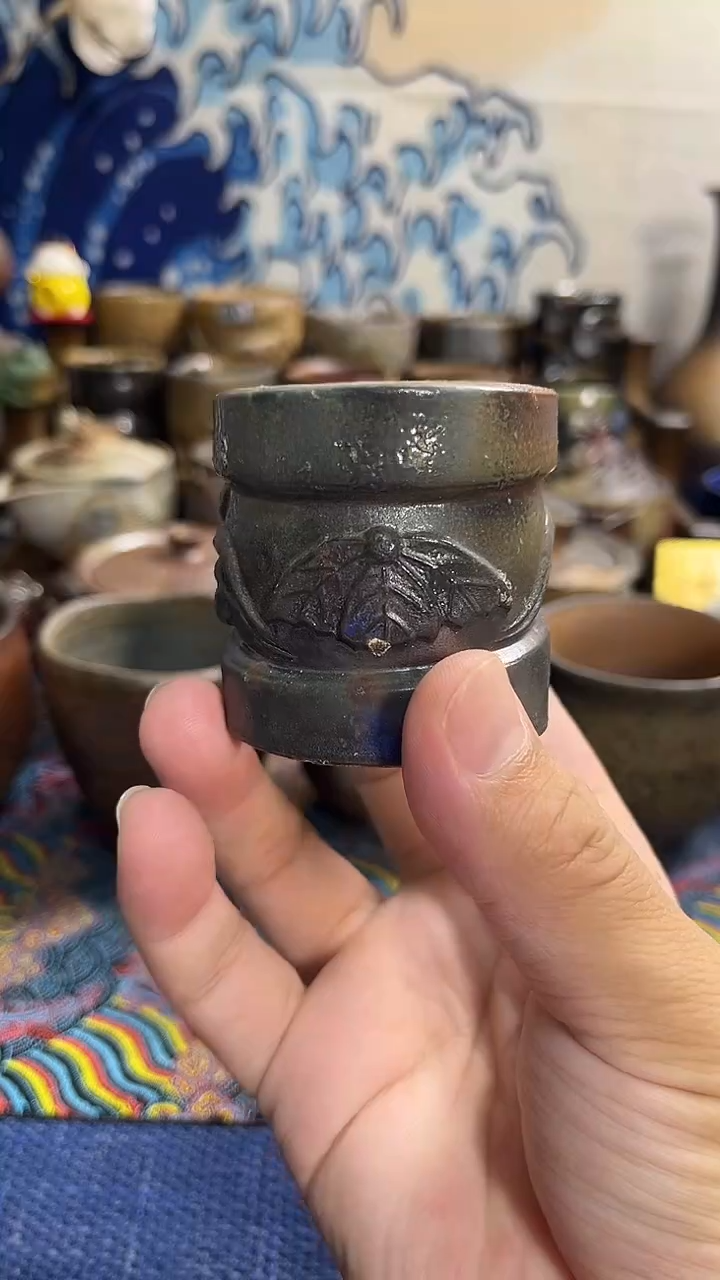 盖置日式备前烧茶具茶周边