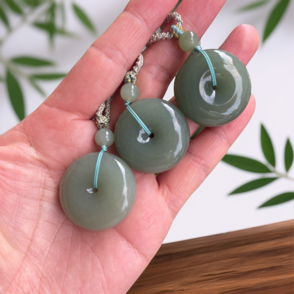 纯天然新疆和田玉平安扣面包扣女国风时尚百搭多样性拍一发一