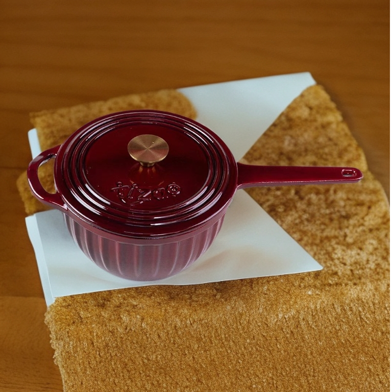 安妮18cm奶锅珐琅锅#铸铁珐琅罗马假日安妮公主风华绝代美仑美奂