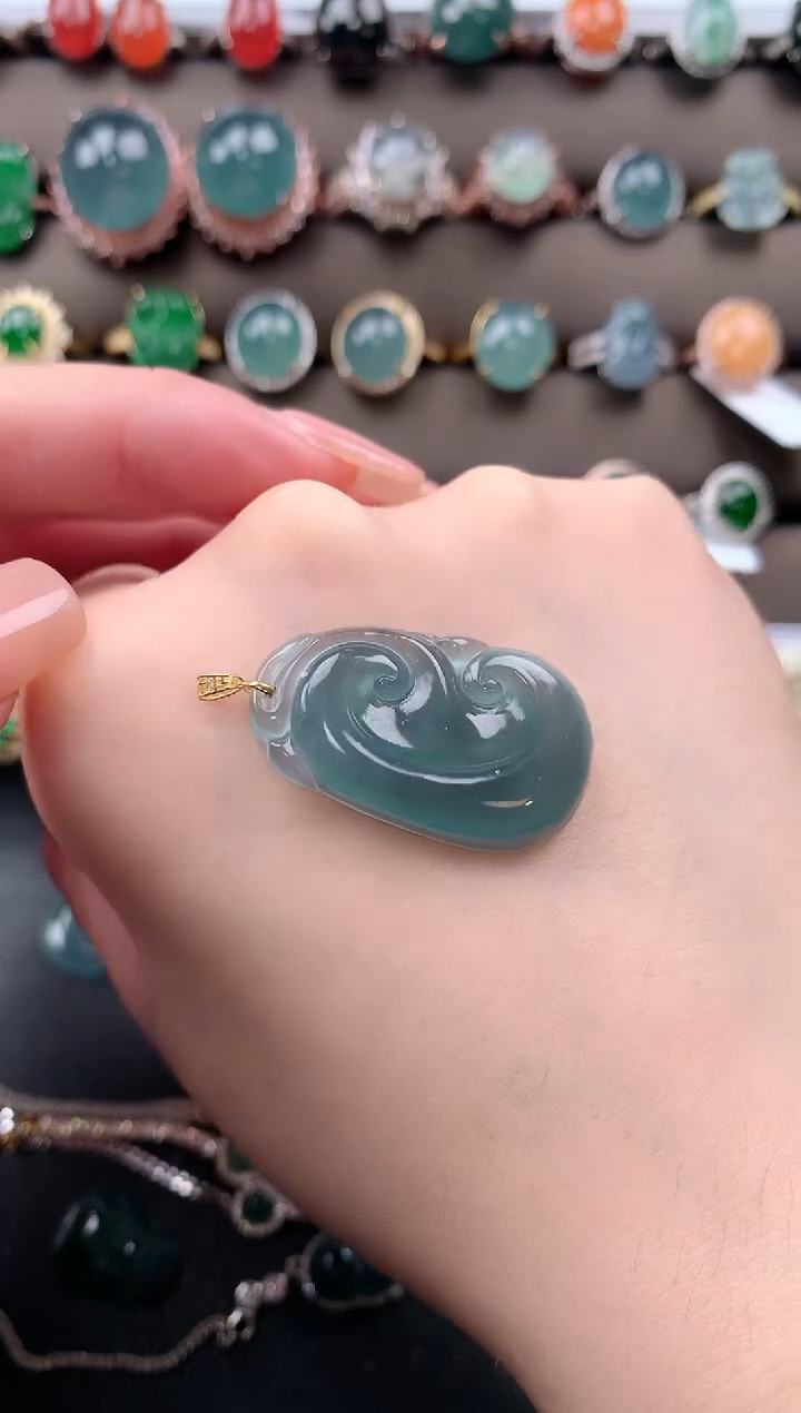 【闪购商品】翡翠戒指18K金镶嵌5212141244