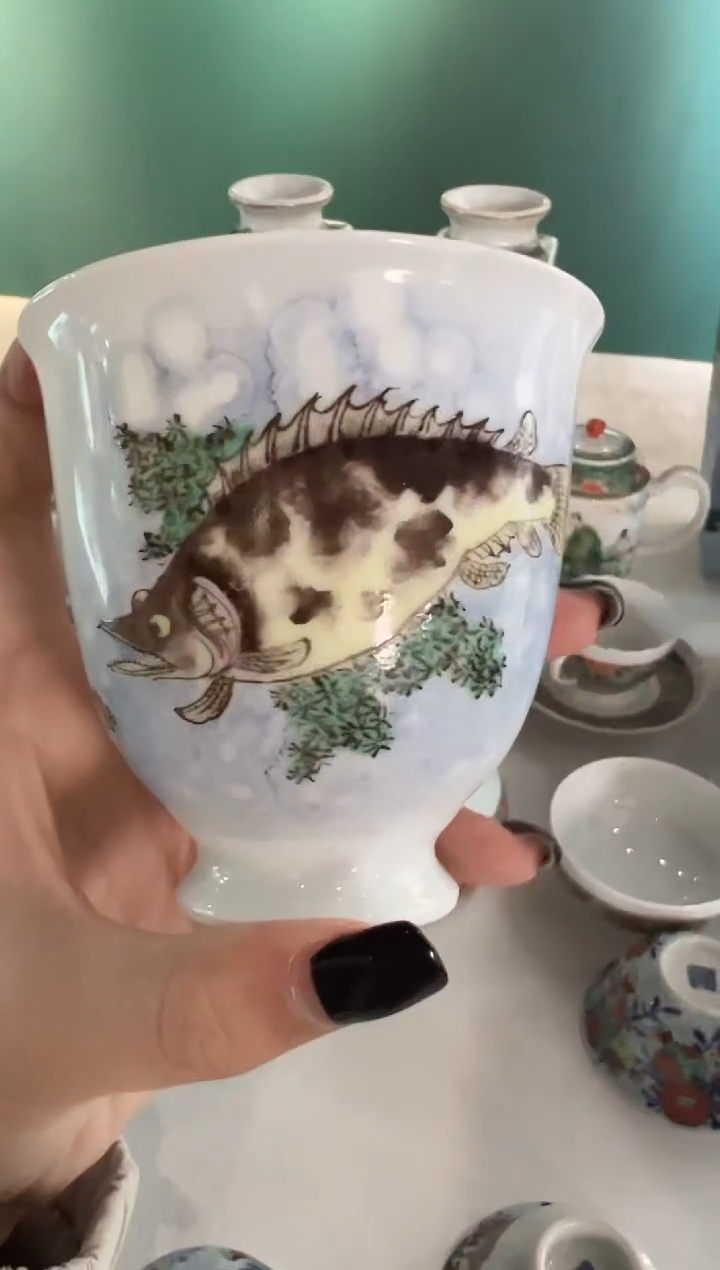 【闪购商品】杯景德镇粉彩·鳜鱼杯