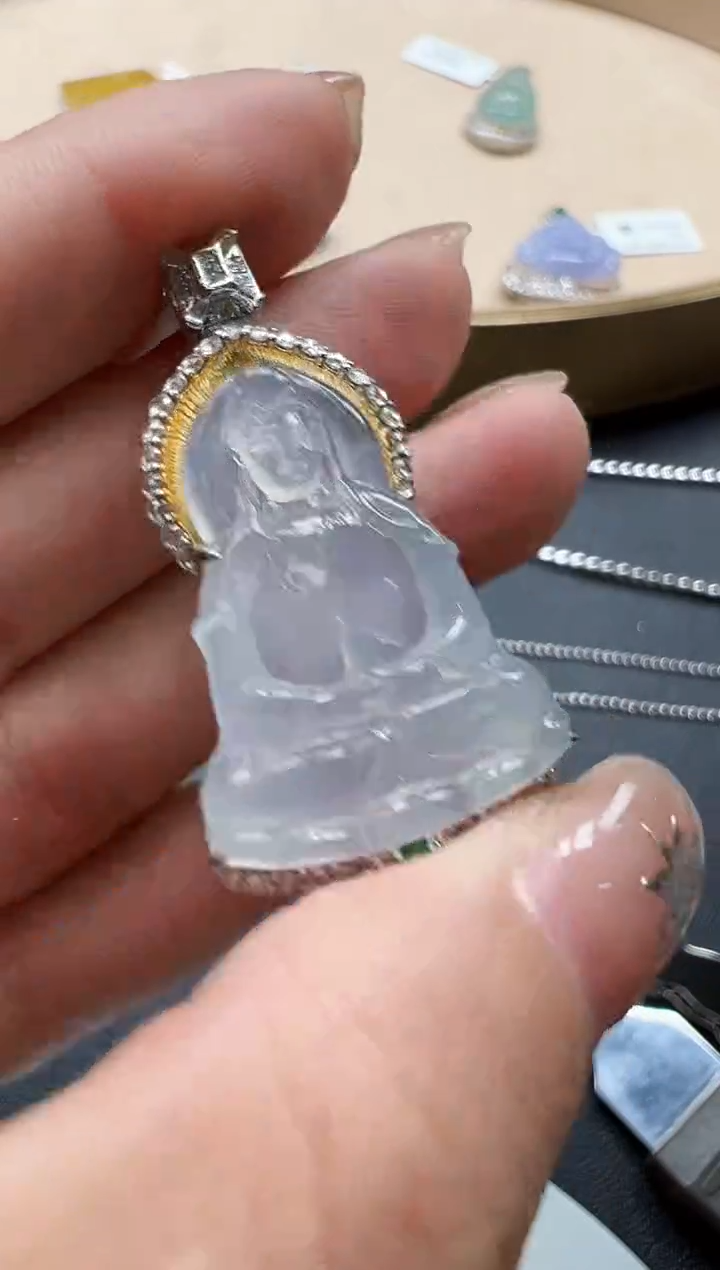 颈饰18K金镶嵌翡翠KXHM1003-060