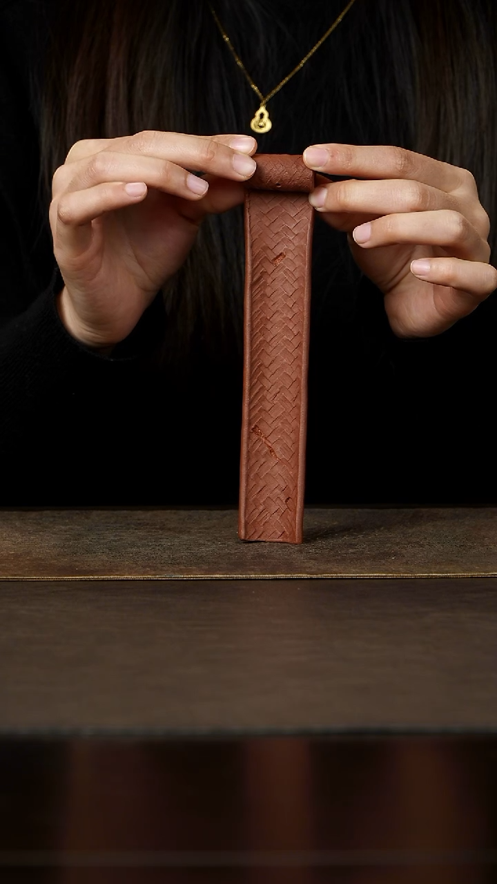 茶杯紫砂杯研所专属 戴老师原创全手 香插-窄 紫泥