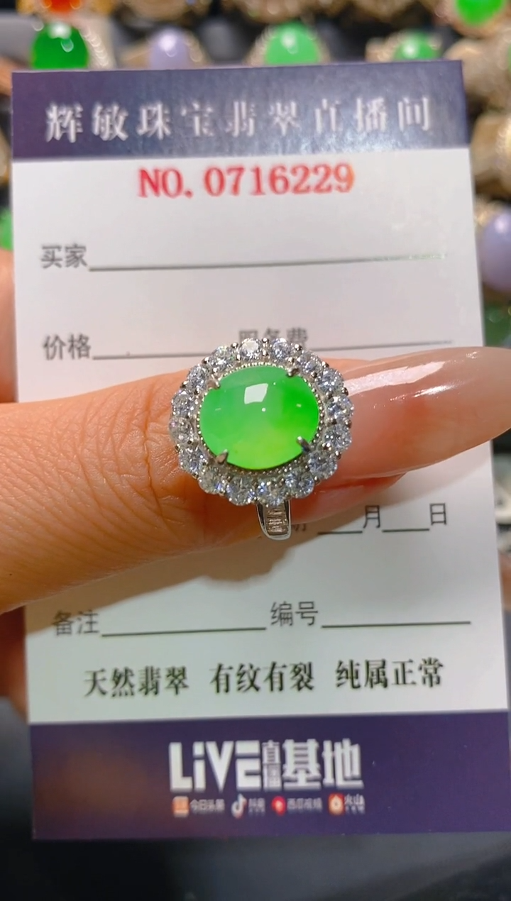 【闪购商品】翡翠耳饰银S925镶嵌天然A货翡翠1